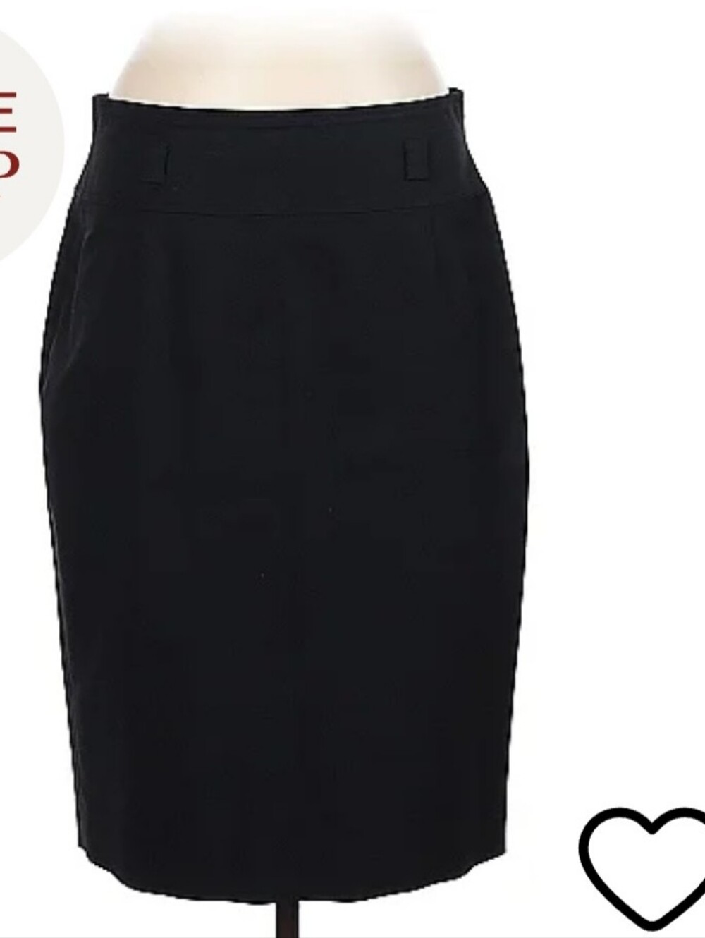 Women's Black Skirt With Back Split - Jones New York  - 12